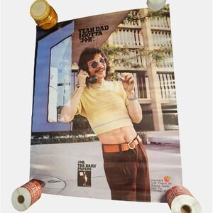 Yeah Dad I Gotta JOB 24x30 Vintage 1970s Promo Poster JOB Rolling‎ Papers